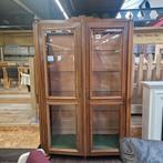 Antieke vitrinekast met glazen platen, Ophalen, ., ., 25 tot 50 cm