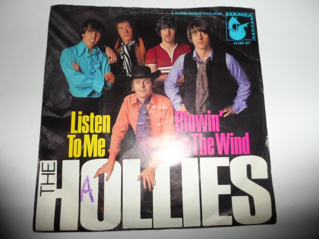 The Hollies - Listen to me / Blowin' in the wind, Cd's en Dvd's, Vinyl Singles, Gebruikt, 7 inch, Single, Ophalen of Verzenden