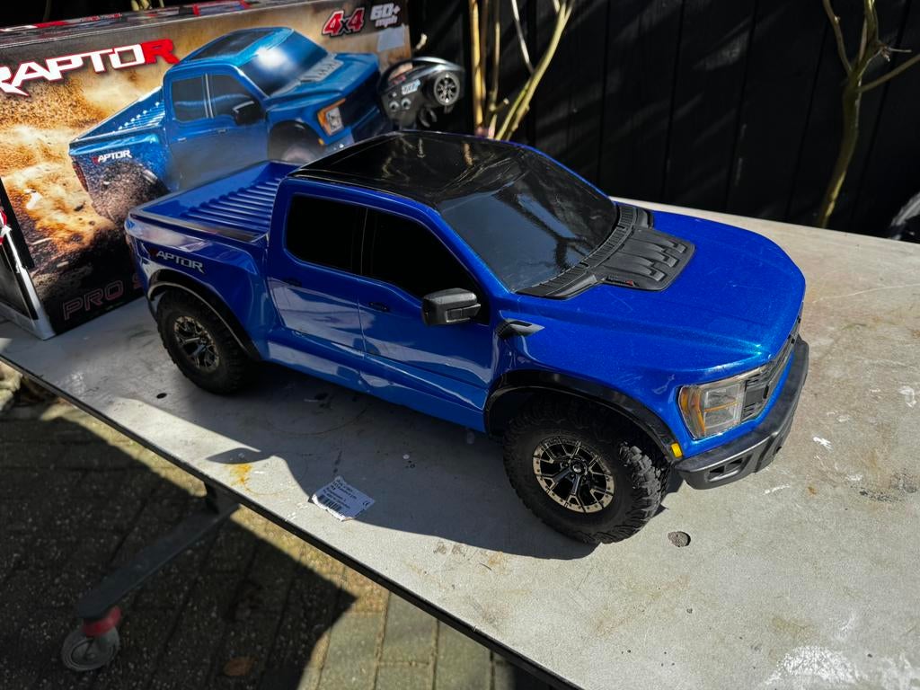 Traxxas 1:10 Ford Raptor R 4x4 VXL RC bestuurbare auto zgan, Auto offroad, Zo goed als nieuw, Schaal 1:10, RTR (Ready to Run)