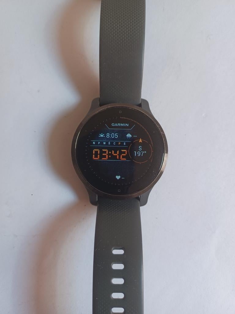 Garmin Venue2S miusic Smartwatch - Grijs/Groen, GPS, Garmin, Ophalen of Verzenden, Zo goed als nieuw