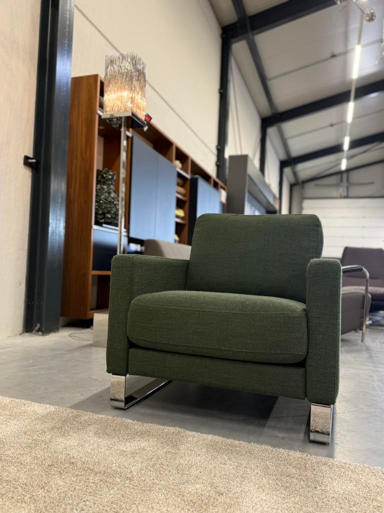 Nieuw Rolf Benz Ego Fauteuil Groen stof Design stoel, Huis en Inrichting, Nieuw, 75 tot 100 cm, Ophalen of Verzenden, Stof