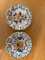 2 Antieke Deruta Majolica Bordjes - "ROMA" - Ø 15 cm, Ophalen of Verzenden