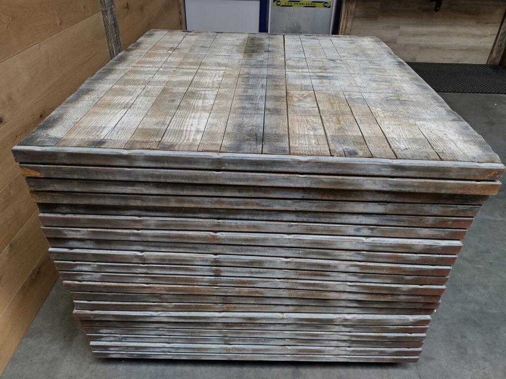 Grenen Steenschotten 126x140 cm  extra groot formaat