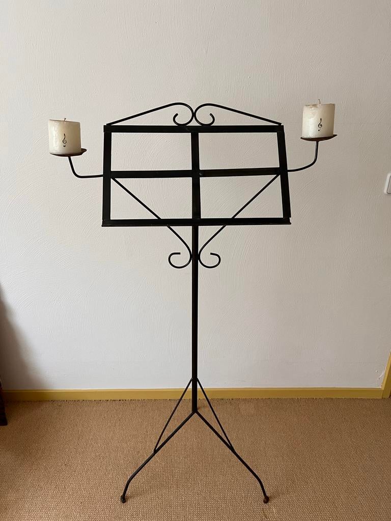 Decoratieve Muziekstandaard met Kaarshouders, Muziek en Instrumenten, Standaards, Ophalen, Gebruikt, Muziekstandaard, Overige instrumenten