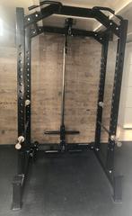 Barbarian power rack + lat pulley + div. grepen + row seat, Ophalen, Gebruikt, Benen, Overige typen