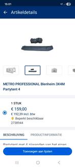 Partytent 3 x 4 meter nieuw in de doos, Tuin en Terras, Partytenten, Ophalen, Partytent, Nieuw, M