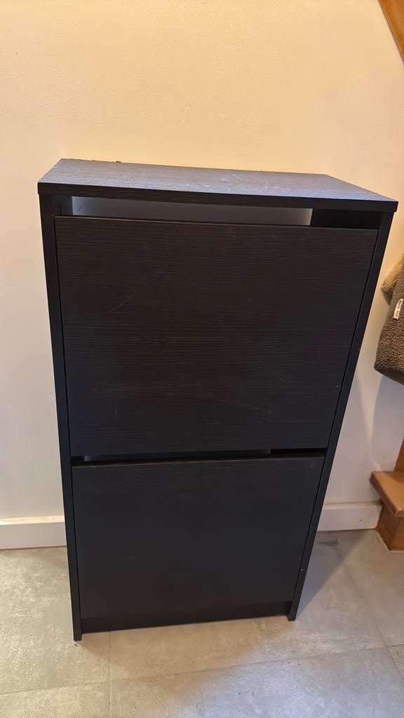 Ikea schoenenkast Bissa zwartbruin, Huis en Inrichting, Kasten | Schoenenkasten, Ophalen, Gebruikt