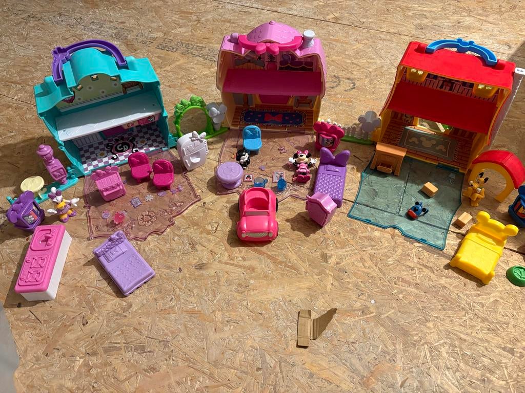 Minnie, Micky en Daisy speelhuis, Kinderen en Baby's, Speelgoed | Overig, Gebruikt, Meisje, Ophalen of Verzenden