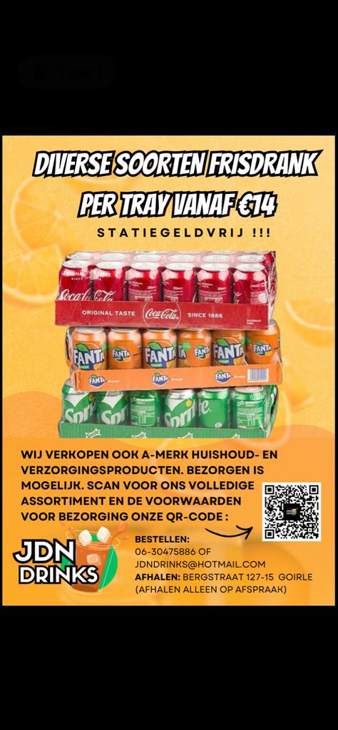 Blikjes frisdrank zonder statiegeld pallet afnamen, Diversen, Ophalen of Verzenden