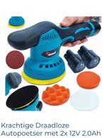 12 v polijstmachine met 2 accu,s en accessoires, Ophalen of Verzenden