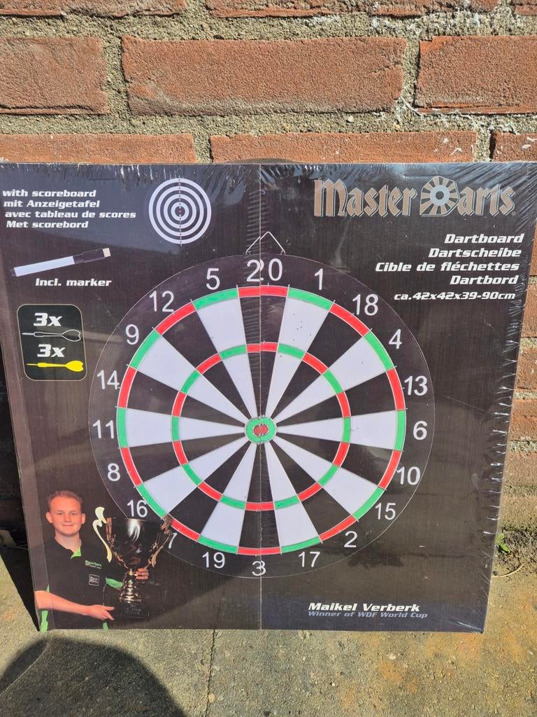 Master Darts dartbord met scorebord en pijlen, Ophalen of Verzenden