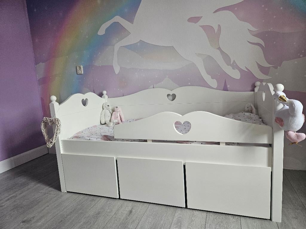 Emma peuterbed met lades, Gebruikt, 70 tot 85 cm, 140 tot 160 cm, Ophalen