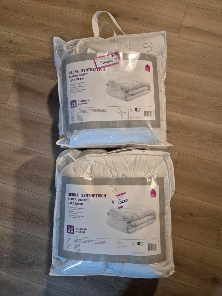 2x vier seizoenen dekbed 1.40 x 2.00 m, Ophalen, Eenpersoons, Wit, Deken of Dekbed