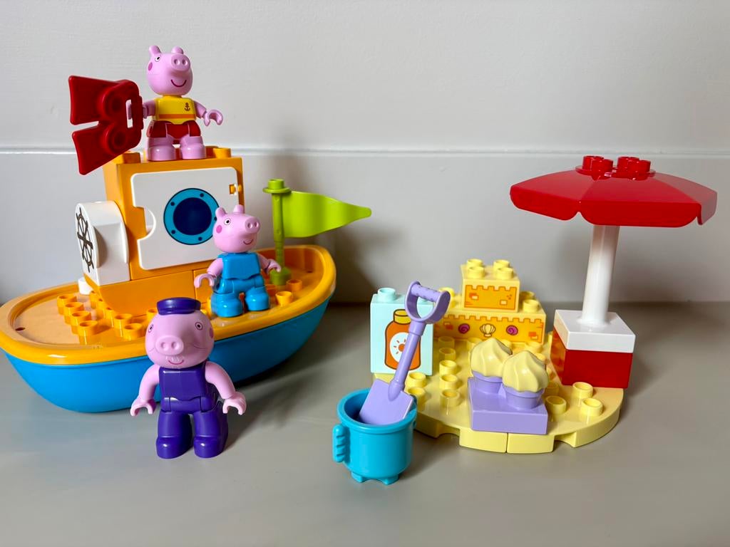Duplo set – Peppa Big bootreis Set # 10432, Overige thema's, Ophalen of Verzenden, Zo goed als nieuw, Duplo