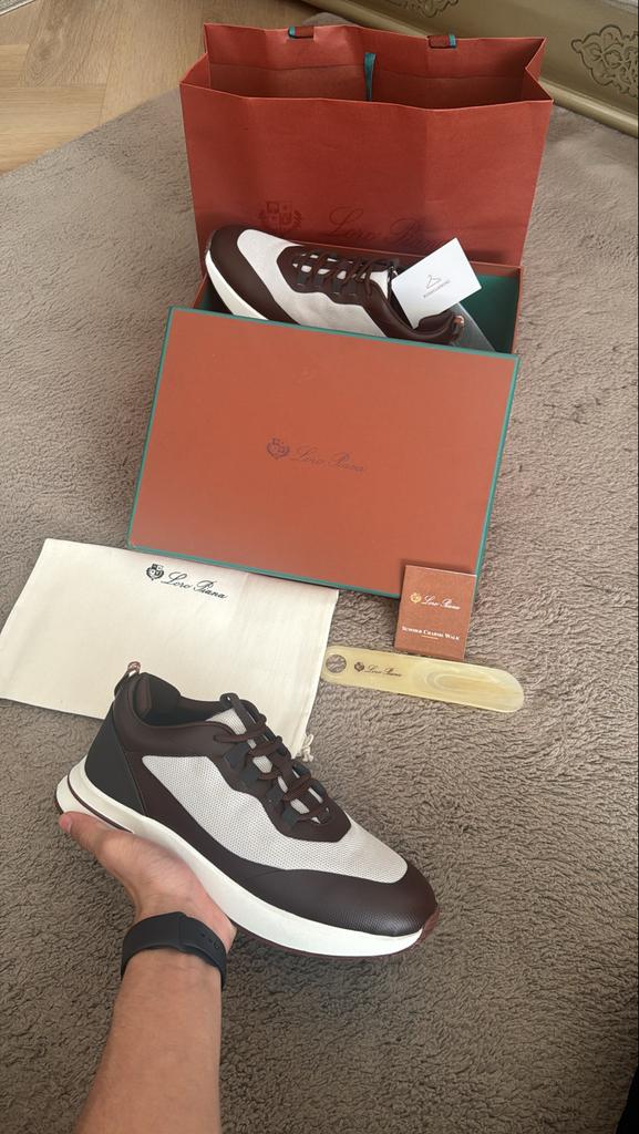 Loro Piana Summer Charms Walk Sneakers, Ophalen of Verzenden, Nieuw, Bruin, Sneakers of Gympen