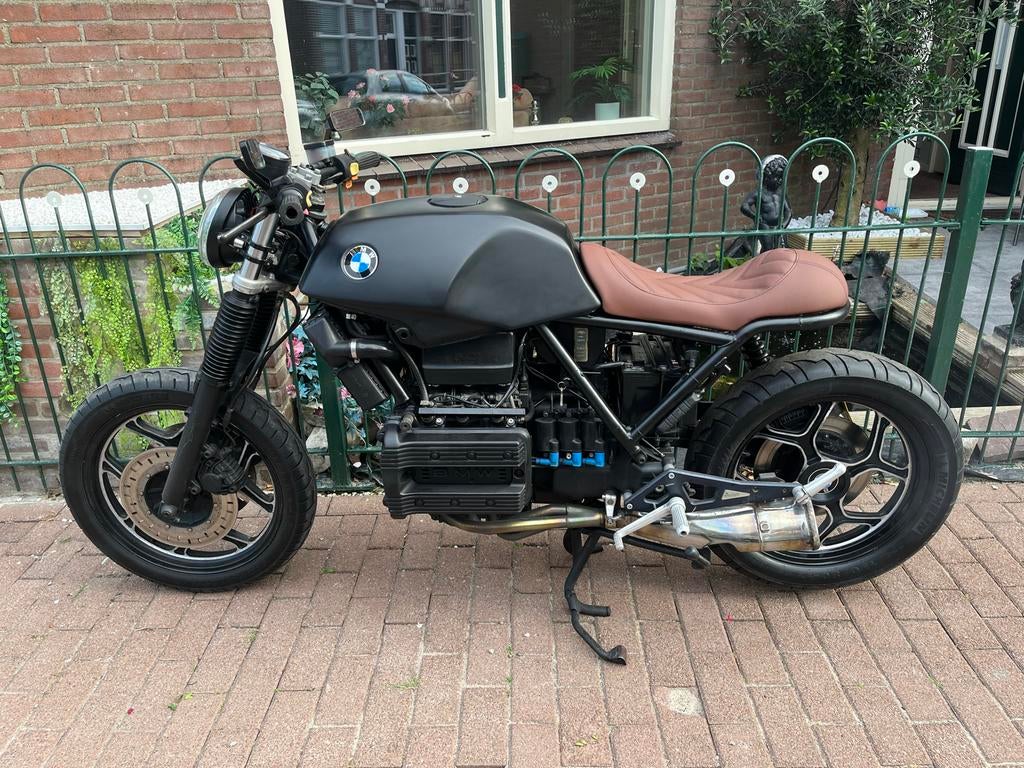 Unieke BMW K-serie Cafe Racer - Zwart met bruin zadel, 4 cilinders, Motorrijbewijs A, Gebruikt, Particulier