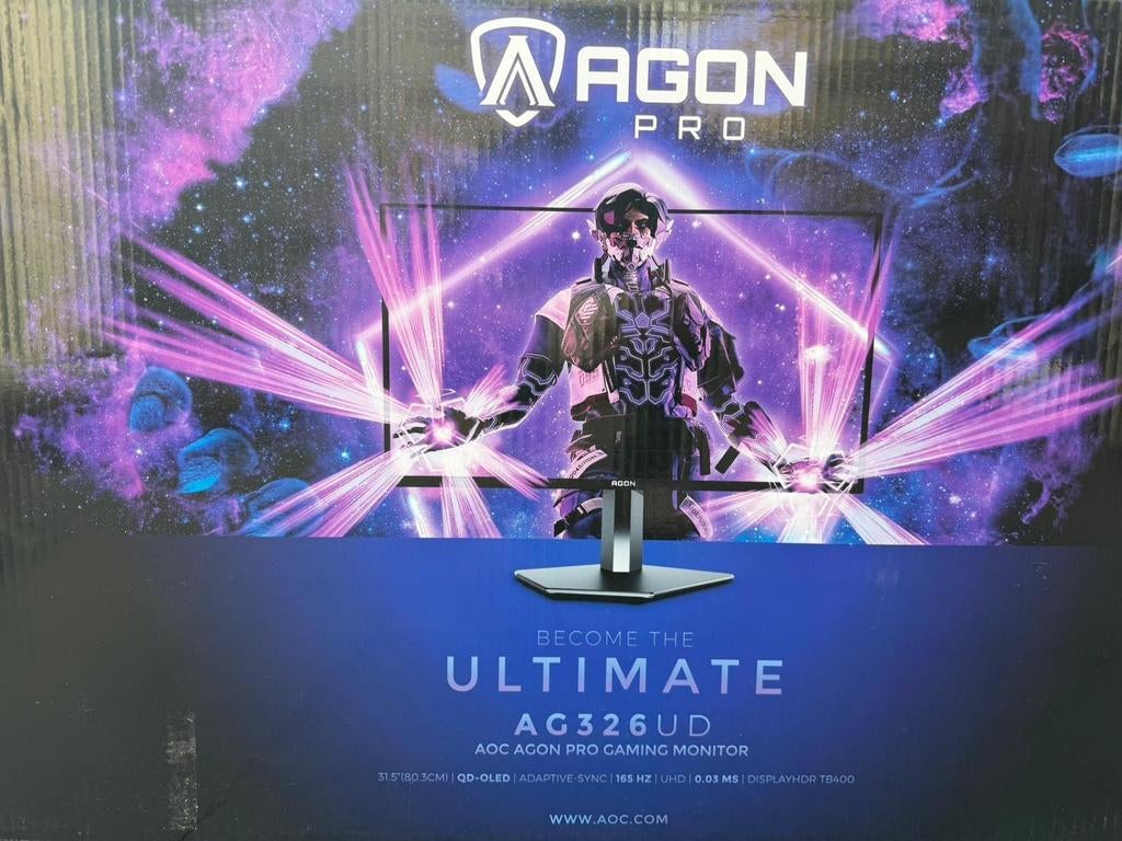 AOC AGON PRO AG326UD - 4K OLED Gaming Monitor - 165Hz, Gaming, HDMI, Prins Bernhardplein 200, 1097 JB Amsterdam, Nederland, Nieuw