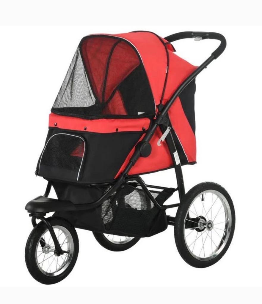 Opvouwbare hondenwagen met zonbescherming, netvensters NIEUW, Dieren en Toebehoren, Honden-accessoires, Nieuw, Ophalen of Verzenden