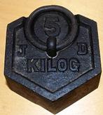 Gewicht 5 kilo, zeskantig met ring, gietijzer, Ophalen of Verzenden