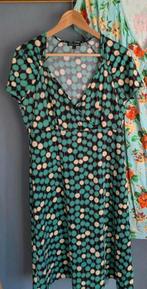 King Louie jurk groen/stippen maat L, Maat 46/48 (XL) of groter, Ophalen of Verzenden, Zo goed als nieuw, Knielengte