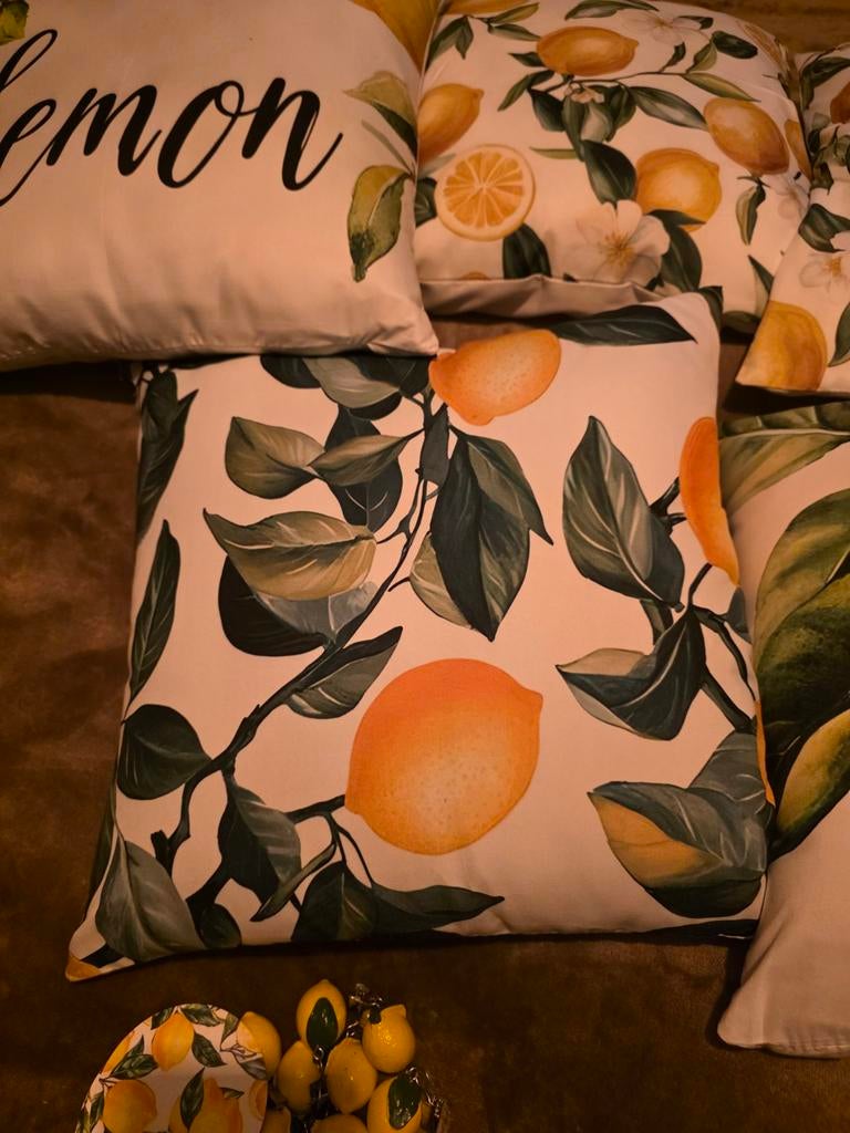 Tuinkussens(pakket) Citroenen., Ophalen of Verzenden, Geel, Citroen