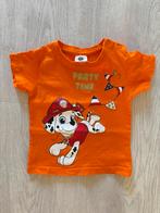 Oranje Paw Patrol koningsdag shirtje maat 74/80, Ophalen of Verzenden, Zo goed als nieuw, Jongetje of Meisje, Shirtje of Longsleeve