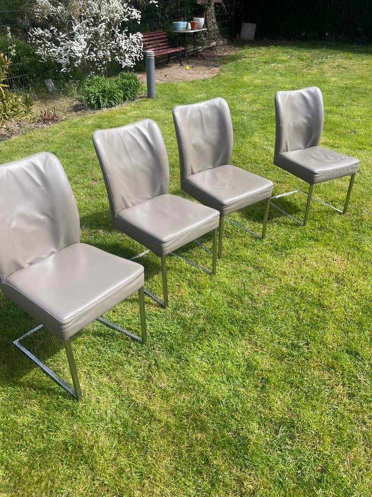 Set van 4 Bert Plantagie stoelen SALE, Ophalen, Gebruikt, Leer, Vier