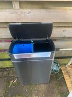 Simplehuman prullenbak 48 liter (2x24L), Ophalen, Gebruikt, 40 liter of meer, Metaal