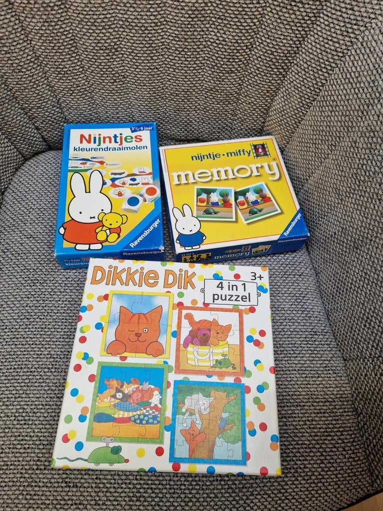 Nijntje en Dikkie Dik spelletjes en puzzels, Ophalen of Verzenden, 10 tot 50 stukjes, Gebruikt, 2 tot 4 jaar