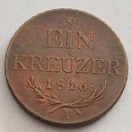 1 Kreuzer 1816A Oostenrijk Oude Antieke Munt Wenen Francis, Ophalen of Verzenden, Oostenrijk