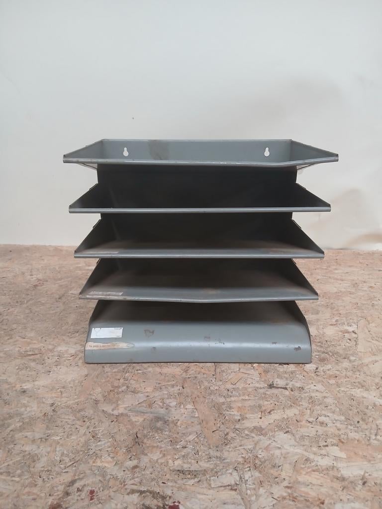 Vintage Metalen Bureau Organizer  industrieel postvak, Huis en Inrichting, Gebruikt, Onbekend, Ophalen of Verzenden, Onbekend