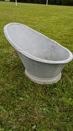 Frans Retro Vintage badkuip zink voor tuin planten, Ophalen of Verzenden, Huis en Inrichting