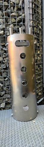 RVS haardstel - Compleet met standaard, Ophalen of Verzenden, Gebruikt, Vrijstaande haard, Overige soorten