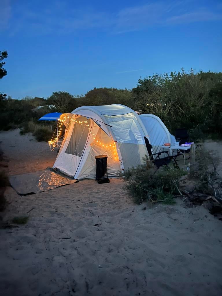 Glamping set – Air Seconds 4.1 + Intex Queen + kast, Ophalen, Zo goed als nieuw, Tot en met 4