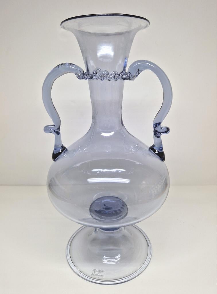 Vittorio Zecchin paarse amphora vaas Venini Italy, 1921., Ophalen of Verzenden