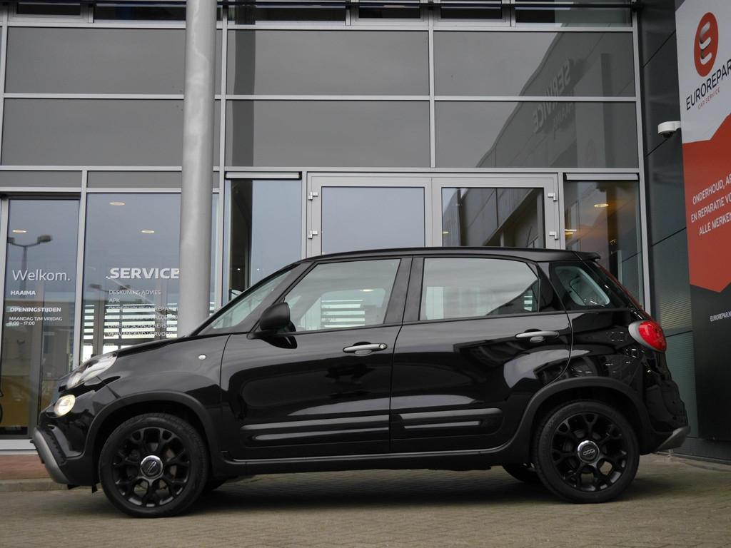 Fiat 500 L 0.9 TwinAir CityCross | Airco | Navigatie | Licht, Auto's, Voorwielaandrijving, Stof, Gebruikt, Zwart
