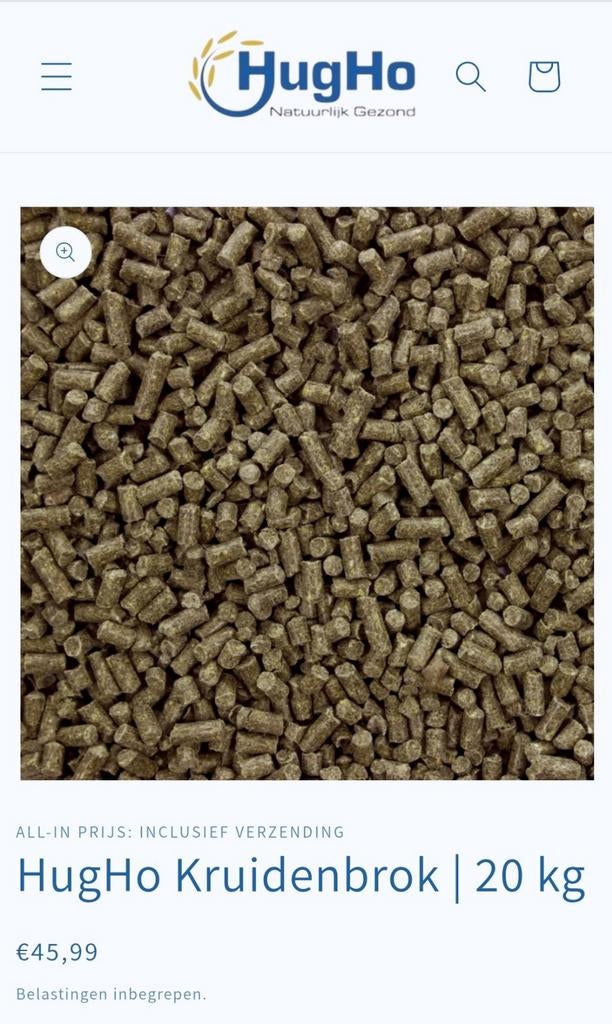 Hugho paarden kruidenbrok 2 zakken, Ophalen, Vee