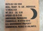 US Army MRE Rantsoen Doos - 12 stuks - Ongeopend, Verzamelen, Verzenden, Landmacht, Amerika, Overige typen