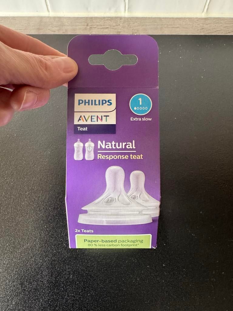 Philips Avent speen nr. 1 Natural Response teat extra slow, Ophalen of Verzenden, Nieuw, Overige typen