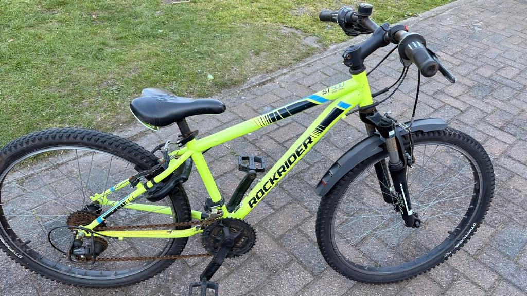 Rockrider 24 inch MTB - Opknappertje, Ophalen, Gebruikt, Staal, Velgrem