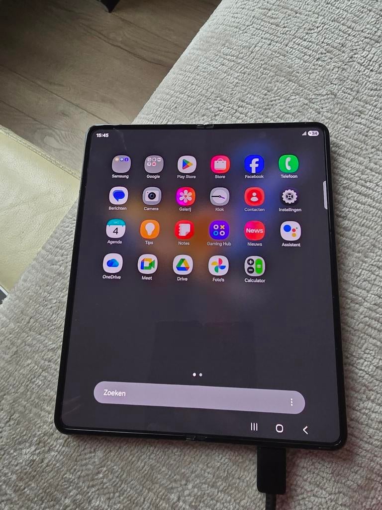Samsung Galaxy Z Fold 4 paars 256 GB, Telecommunicatie, Mobiele telefoons | Samsung, 256 GB, Ophalen, Zo goed als nieuw, Zwart