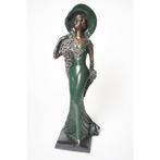 # Beeld dame met hoed gemerkt L W (S), Antiek en Kunst, Ophalen of Verzenden