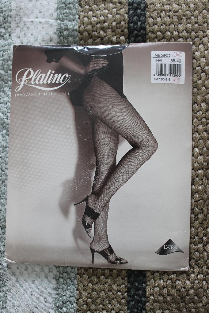 Platino fijnmazige net panty, Kleding | Dames, Leggings, Maillots en Panty's, Platino, Zwart, Nieuw, Ophalen of Verzenden