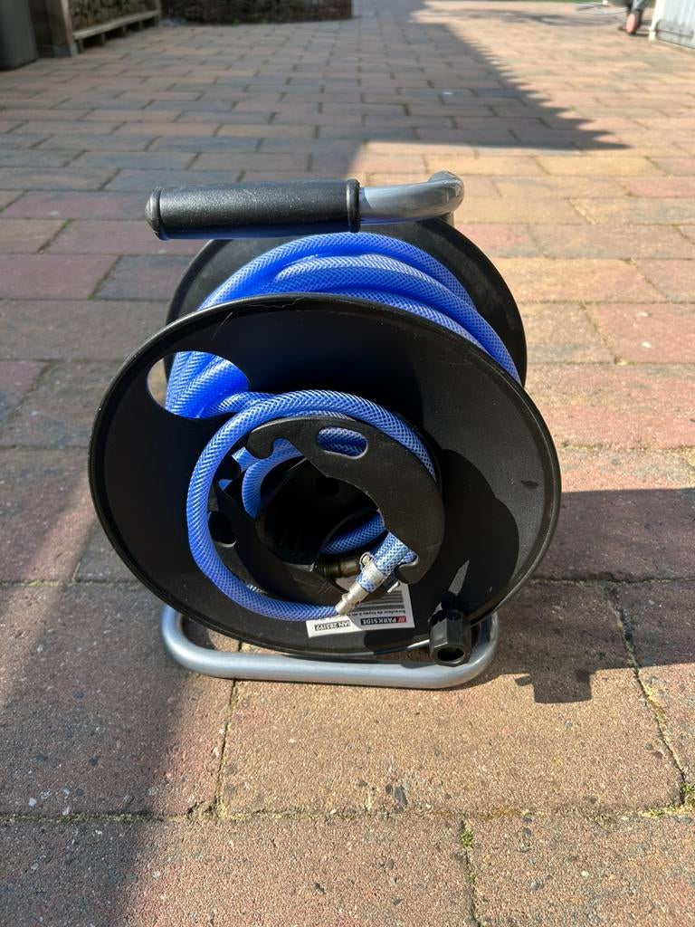 Luchtslang op haspel, Minder dan 25 liter, Ophalen of Verzenden, Zo goed als nieuw, 10 bar of meer