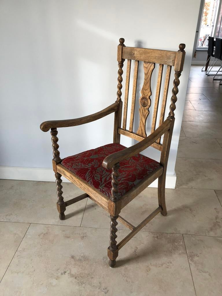 Klassieke Engelse eetkamerstoelen, Huis en Inrichting, Ophalen, Gebruikt, Bruin, Vijf, Zes of meer stoelen