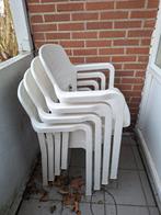 4 Hartman stapelstoelen met beschermhoes, Tuin en Terras, Ophalen, Zo goed als nieuw, Kunststof, Stapelbaar
