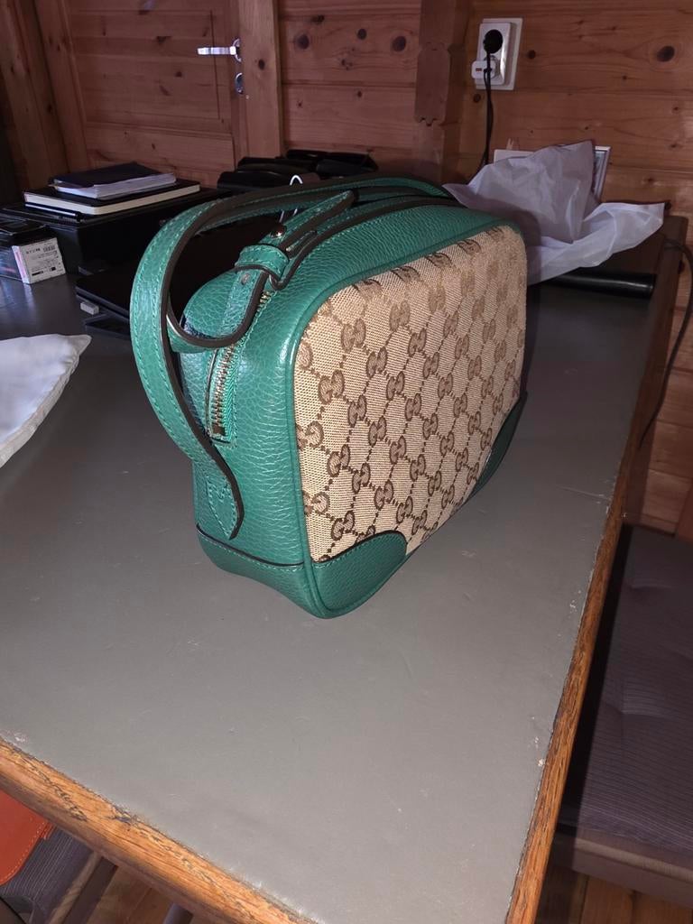 Gucci Monogram Dollar Calfskin Mini Bree Messenger Bag., Sieraden, Tassen en Uiterlijk, Tassen | Schoudertassen, Ophalen, Zo goed als nieuw