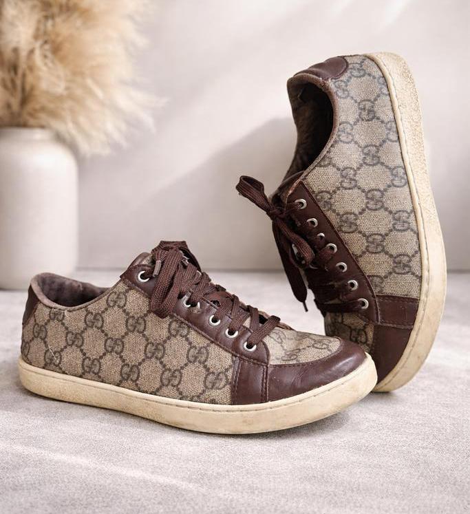 Gucci monogram dames sneakers schoenen maat 39, Ophalen of Verzenden, Gedragen, Beige, Sneakers of Gympen