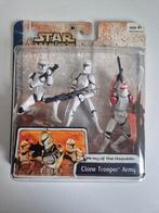 Star Wars CW 2003 Deluxe Clone Trooper Army with Captain, Ophalen of Verzenden, Nieuw, Actiefiguurtje