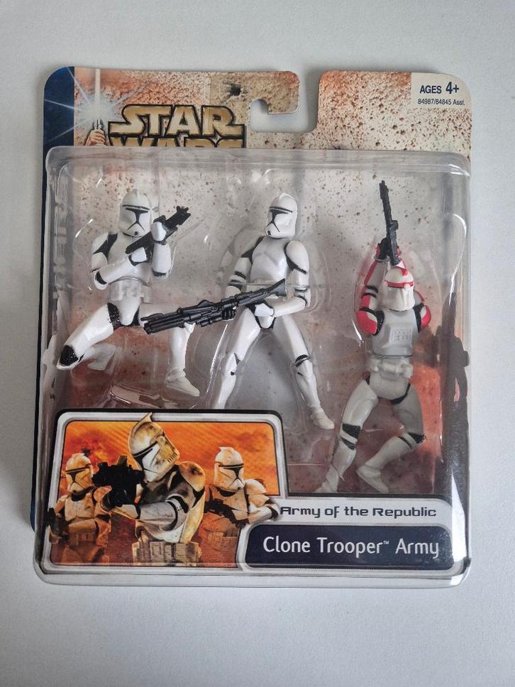 Star Wars CW 2003 Deluxe Clone Trooper Army with Captain, Verzamelen, Star Wars, Nieuw, Actiefiguurtje, Ophalen of Verzenden